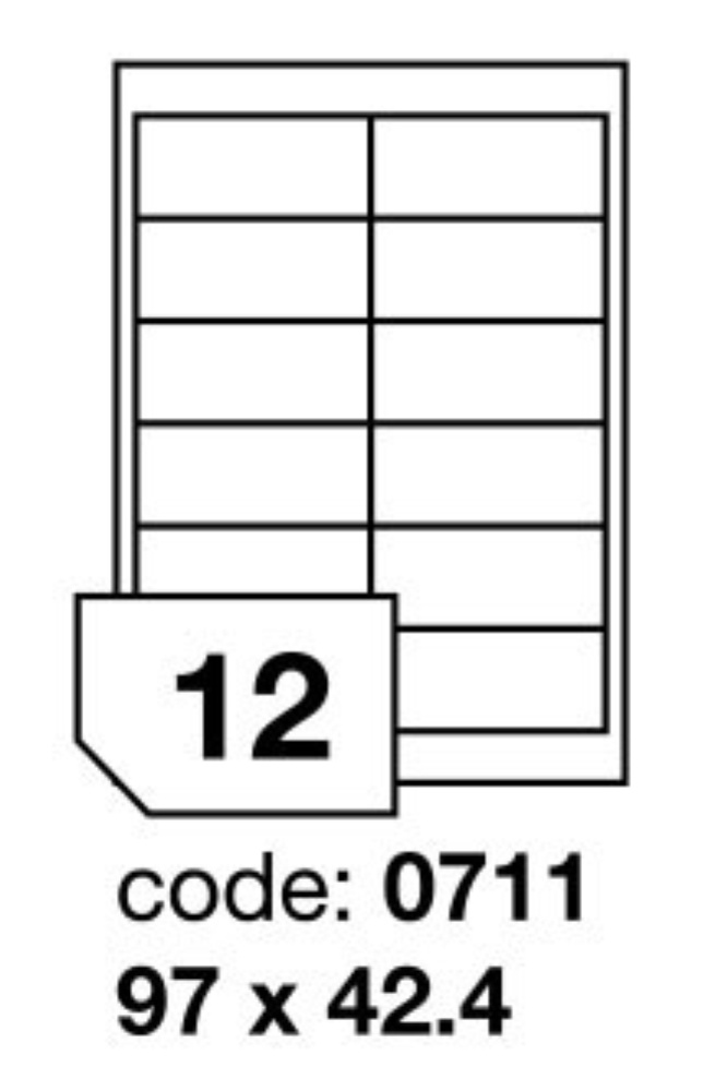 Samolepící etikety Laser 97x42.4 1200 etiket