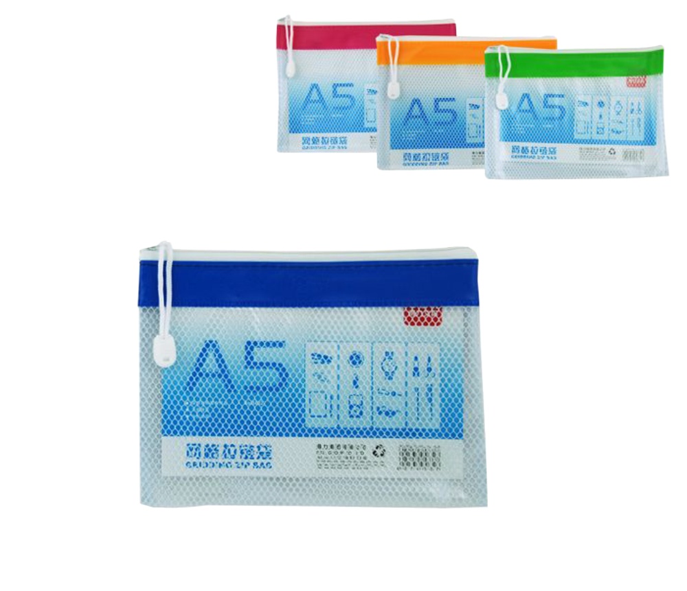 Spisové desky A5 PVC se zipem a textilem