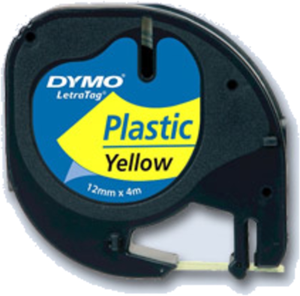 Dymo páska letratag 12mm/4m žlutá plast.