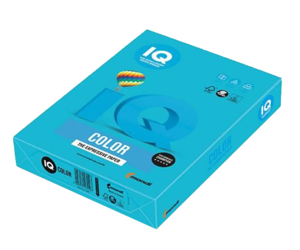Barevný papír A4 80g.IQ modrý 48 500 listů