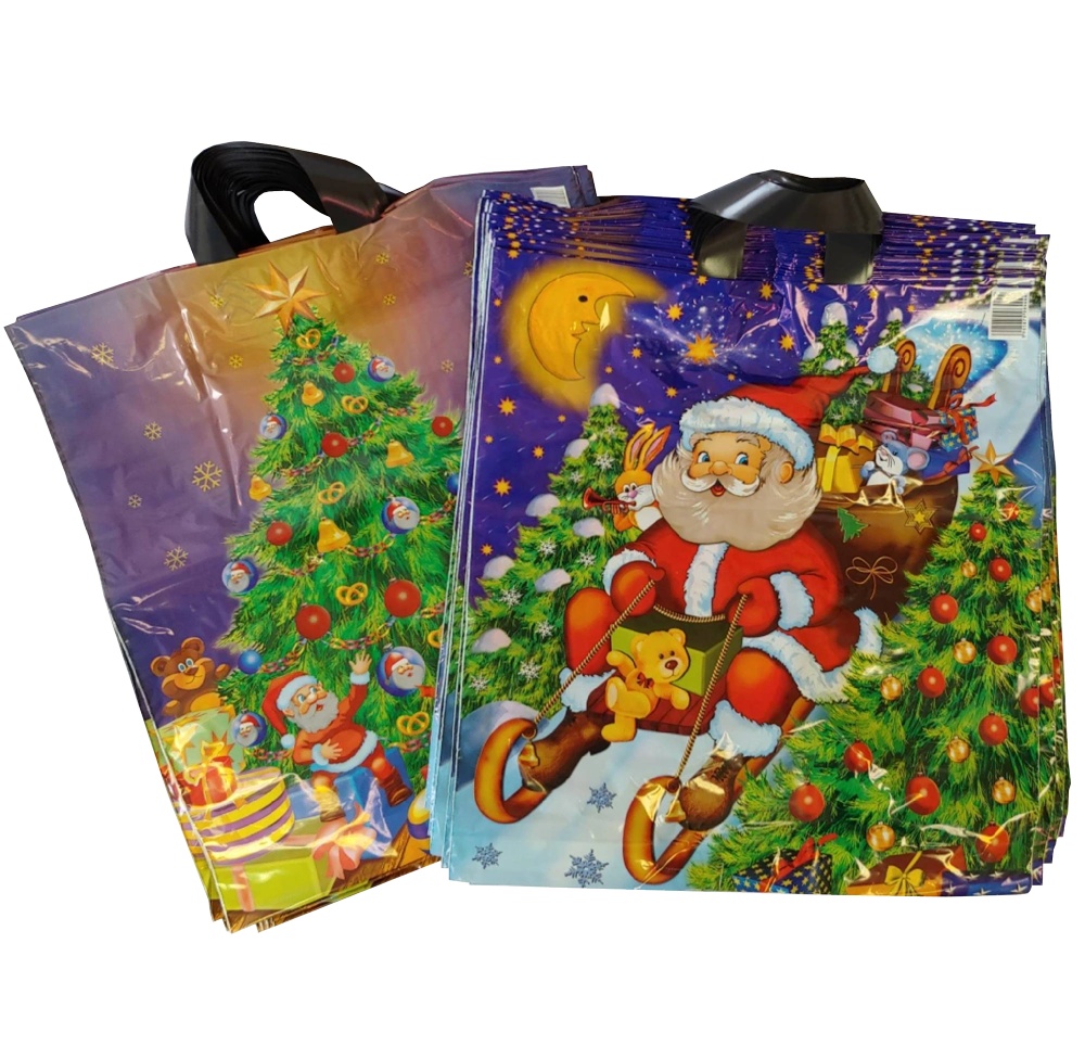 Vánoční taška PE s uchem MIX 430x460