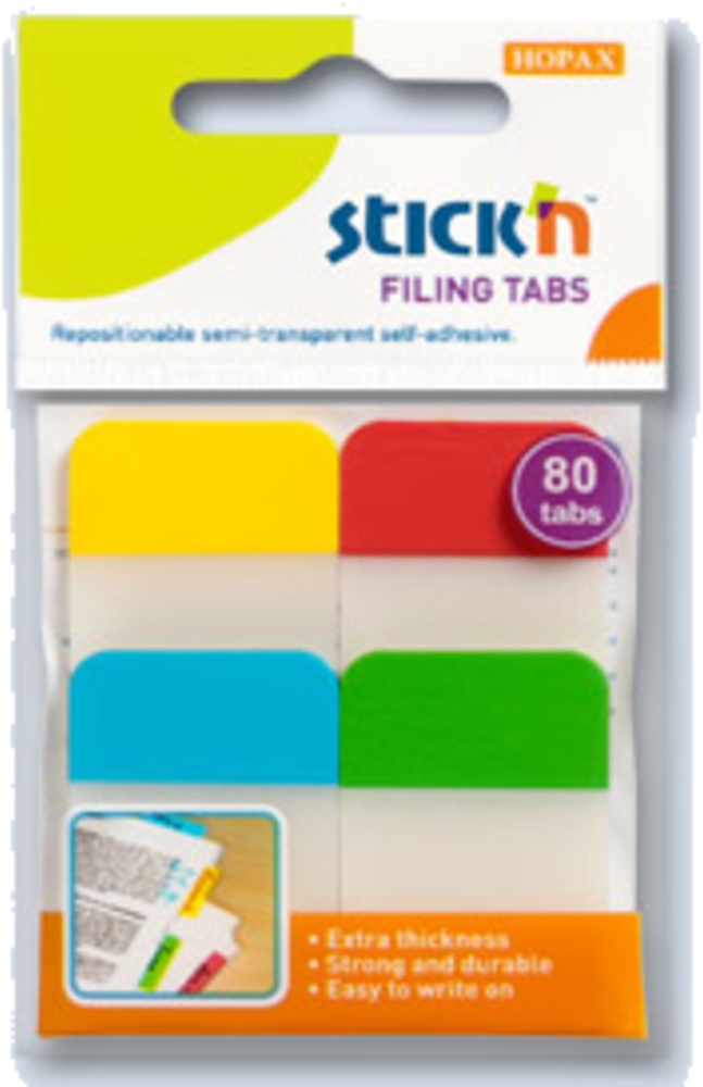 Samolepící záložky 38x25 4x20listů plast