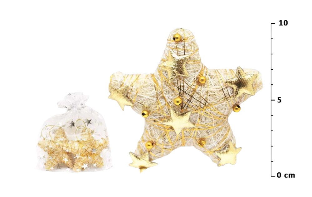 Vánoční hvězda 8cm 2ks 5191