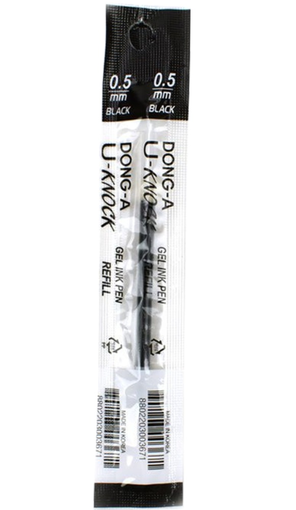 Náplň do propisky U-Knock černá 0.5mm