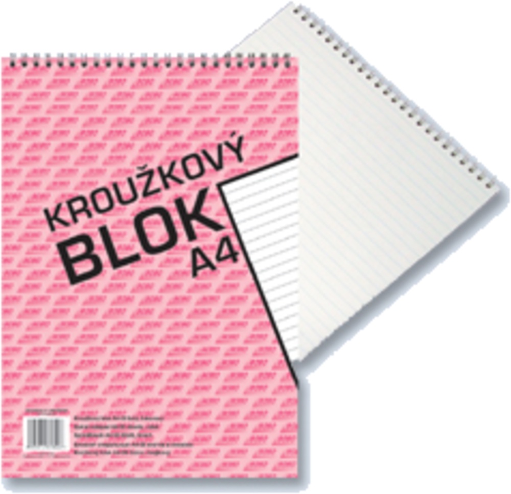 Blok A4 horní spirála linka 50 listů