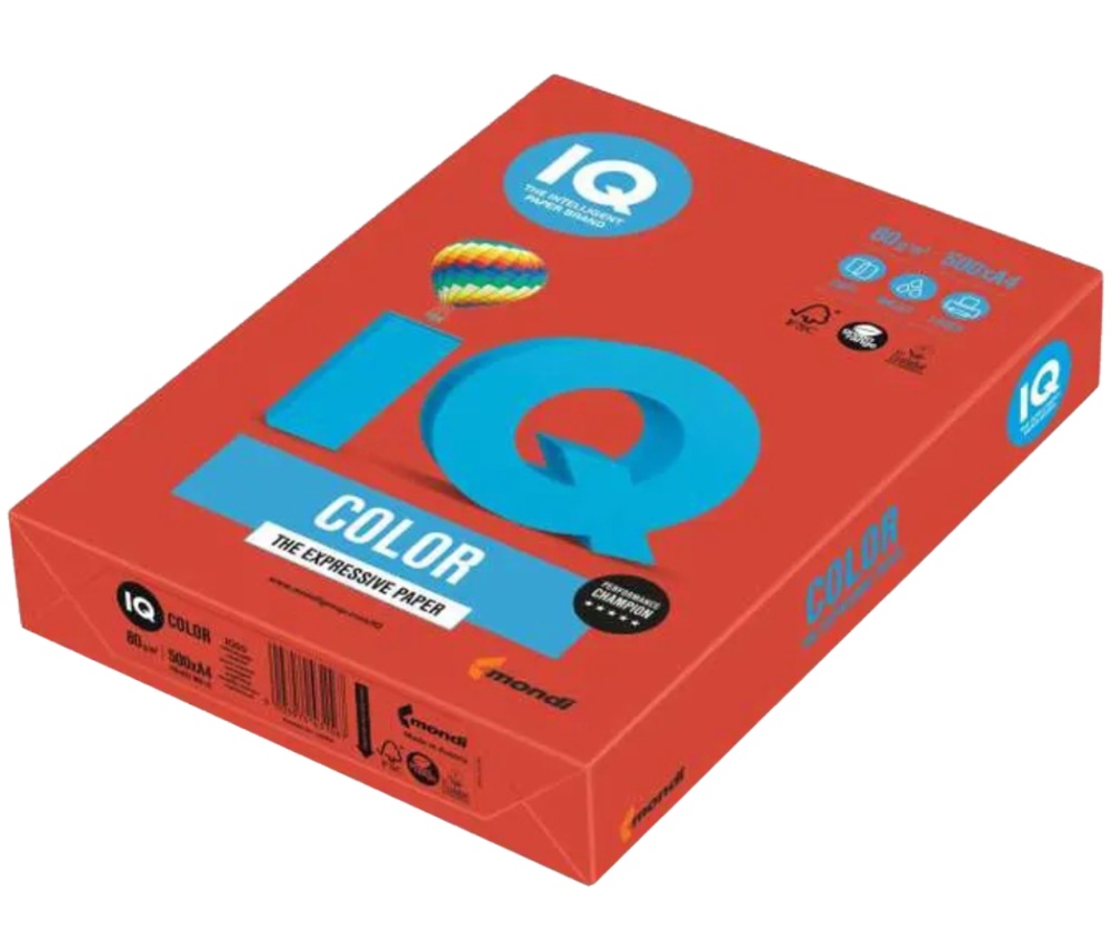 Karton A4 IQ červený 160g 250listů 44