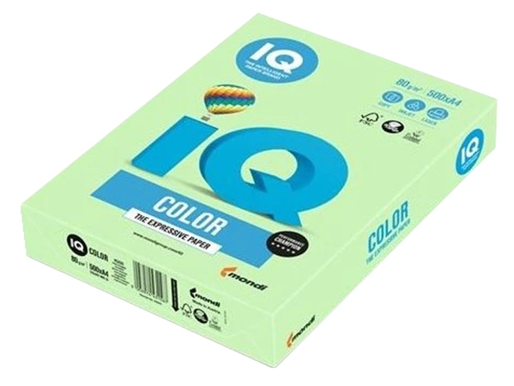 Karton A4 IQ světle zelený 160g 250l 28