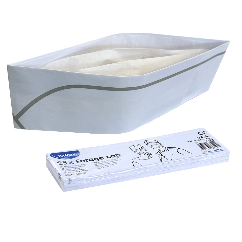 Čepice kuchařská tvar lodička 25ks