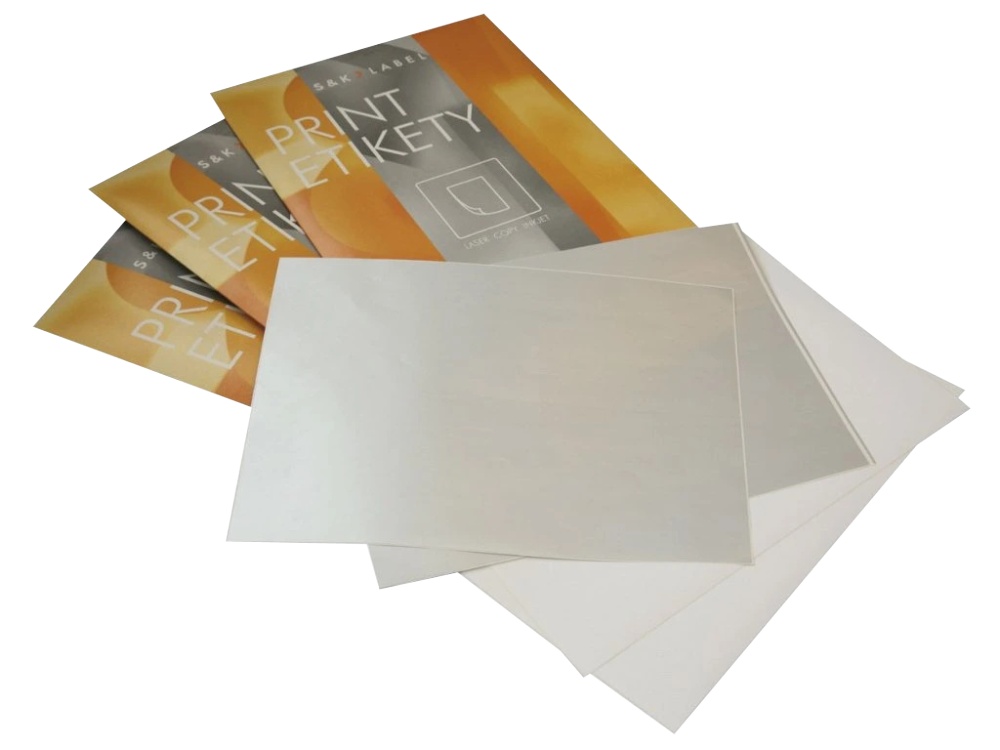 Samolepící etikety Laser 210x297 PET transp.folie 20 etiket