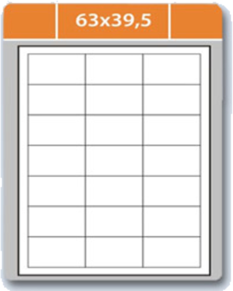 Samolepící etikety Laser Plus 63x39.5 2100 etiket