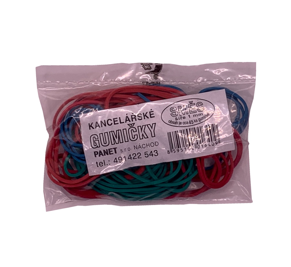 Gumičky 20,40,60mm směs cca 45ks