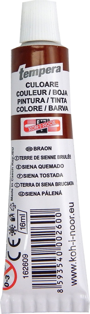 Tempera 16ml hnědá siena