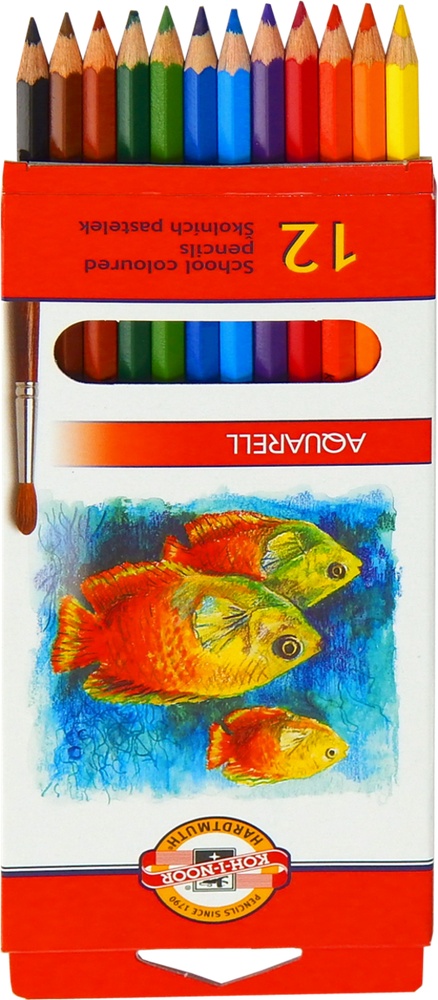 Pastelky 3716/12 akvarelové Ryby