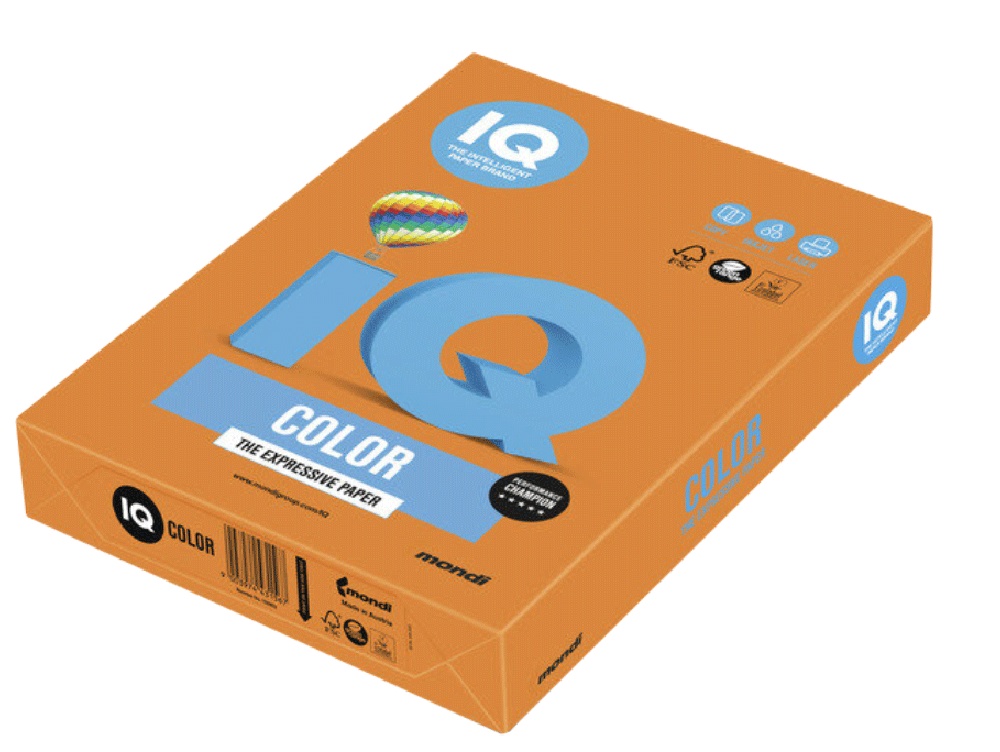 Barevný papír A4 80g.IQ tmavě oranžový 43 500 listů
