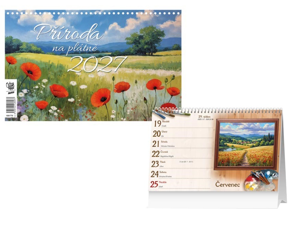 Kalendář s.2027 Příroda na plátně 230x145