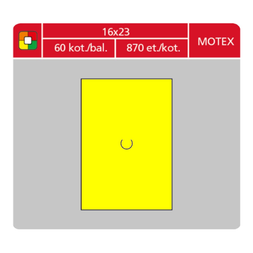 Samolepící etikety Motex 16x23 signální žluté 870 etiket