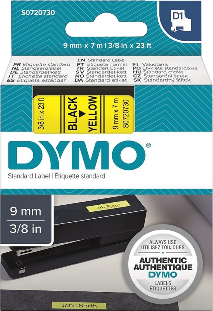 Dymo páska 9mm 40918 Černá/ žlutou