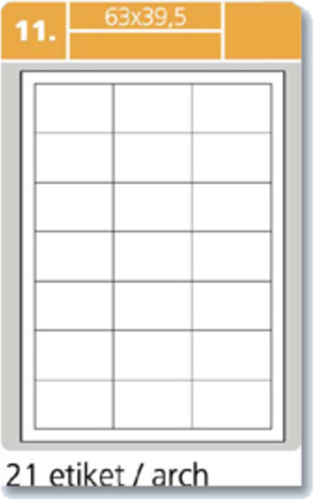 Samolepící etikety Laser 63x39.5 2100 etiket