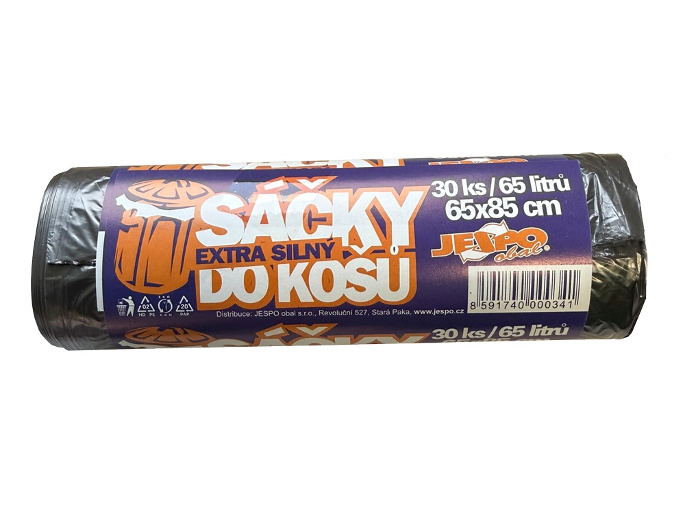 Sáčky do koše 65x85cm černé 65L 30ks silné