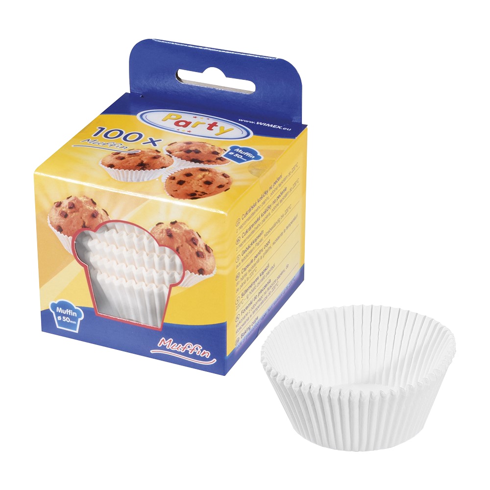 Cukrářské košíčky 50x30 bílé 100ks 65550