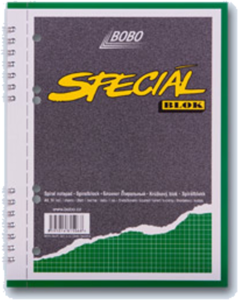 Blok BoBo A5 boční spirála Speciál čtvereček 50 listů