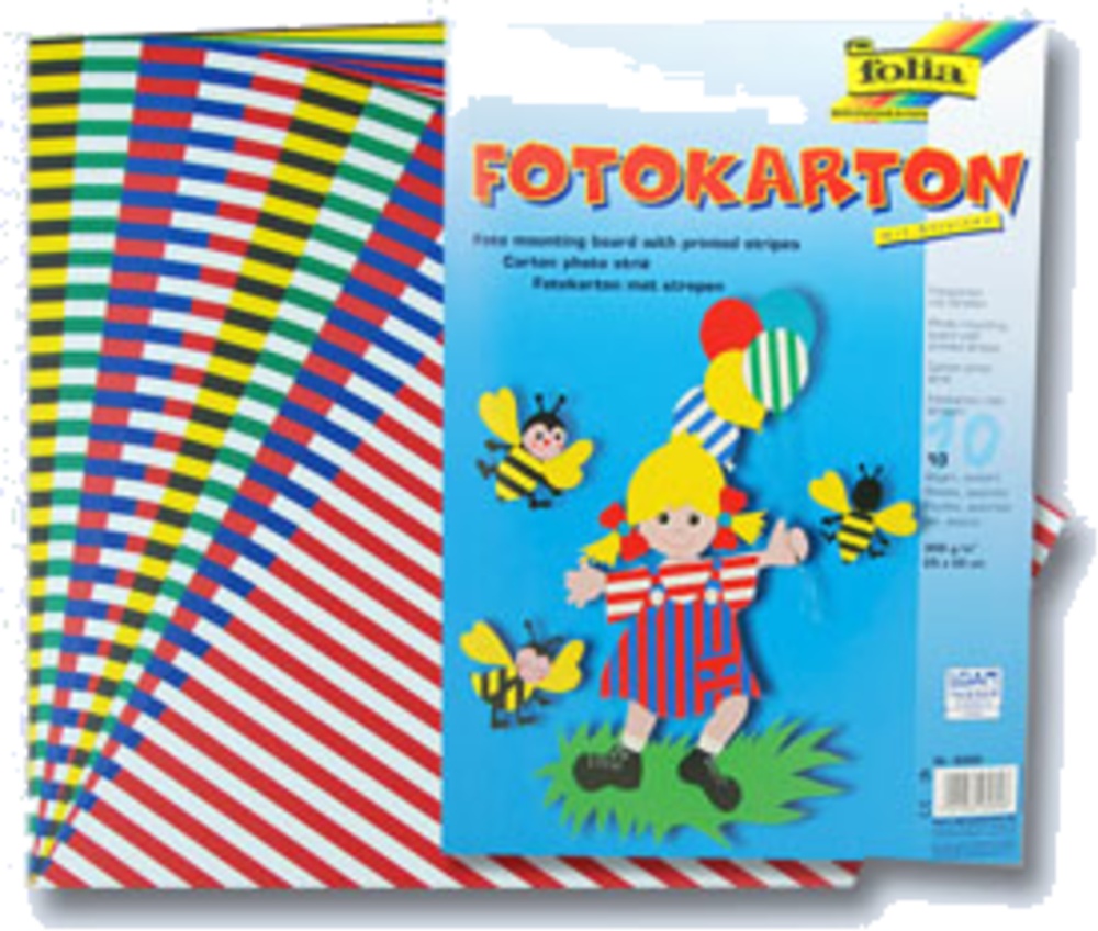 Hobby karton Pruhy 300g 10listů 25x35cm