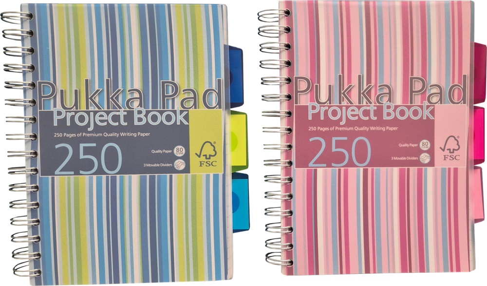 Blok A5 PUKKA boční spirála linka 100 listů