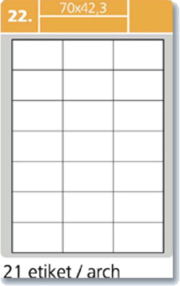 Samolepící etikety Laser 70x42.3 2100 etiket