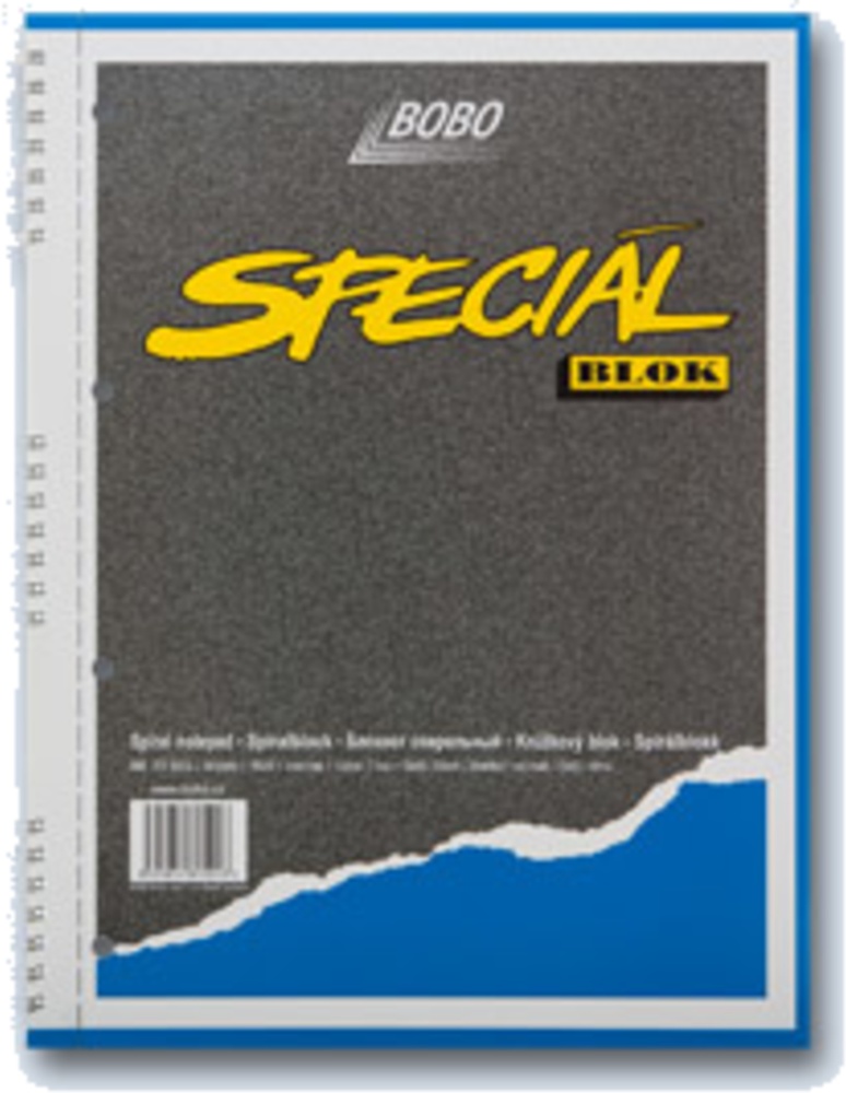 Blok Bobo A4 boční spirála Speciál čistý 50 listů