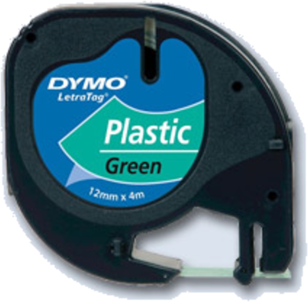 Dymo páska letratag 12mm/4m zelen plast.