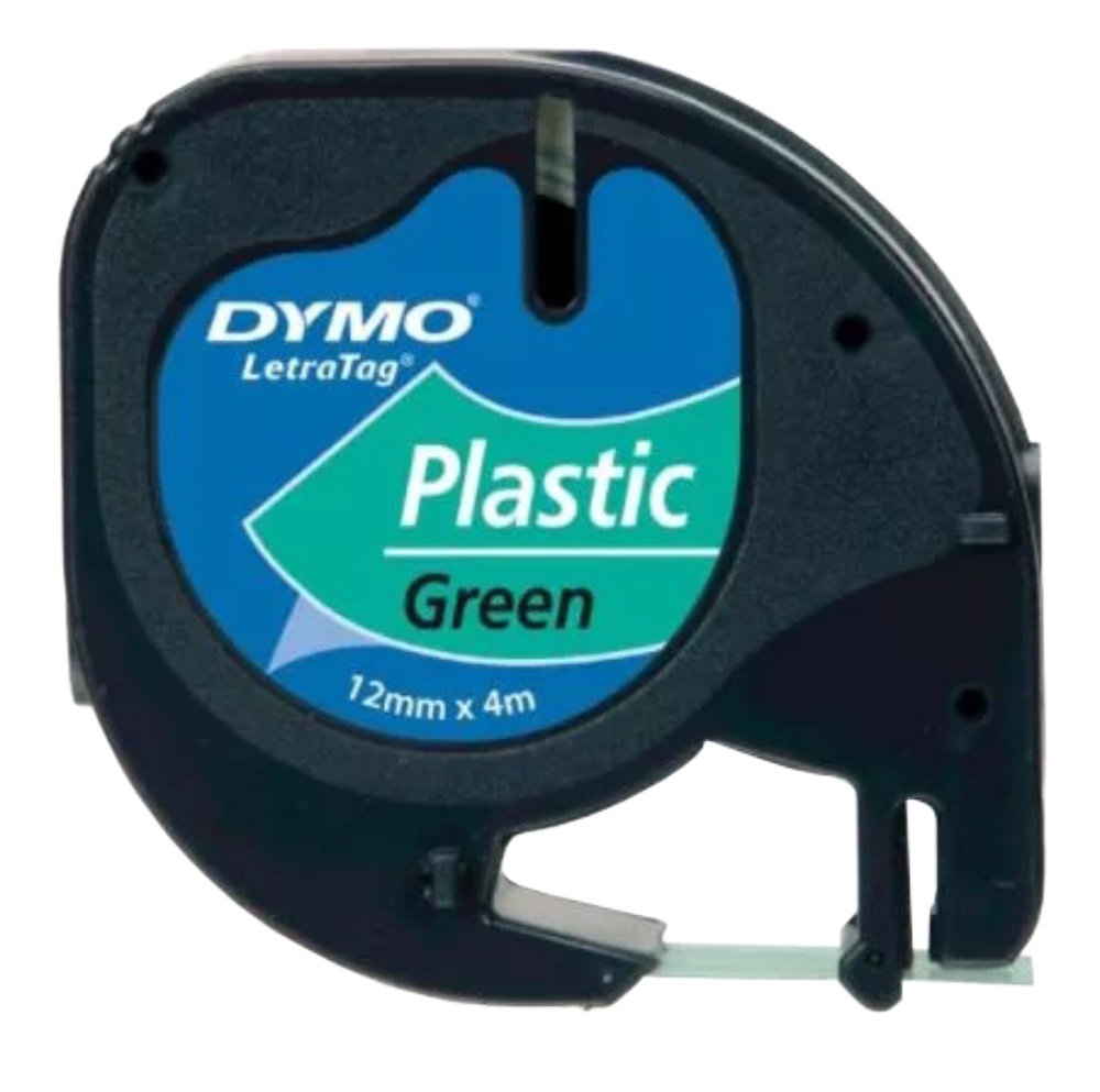 Dymo páska letratag 12mm/4m zelená plastová