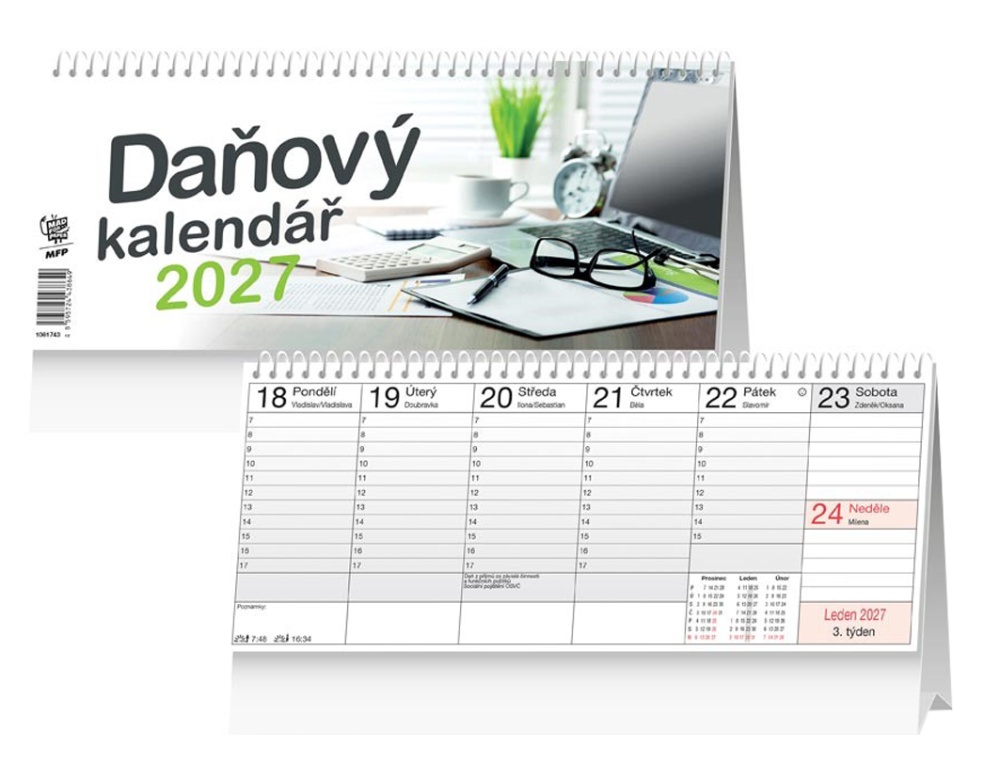 Kalendář s.2027 Daňový MFP 250x105