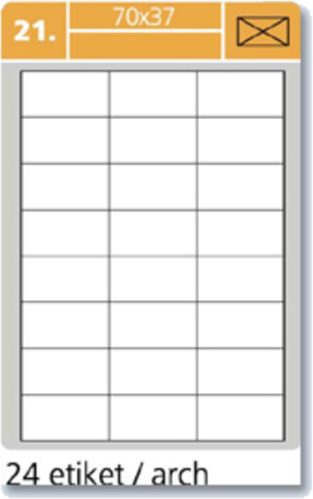 Samolepící etikety Laser 70x37 2400 etiket