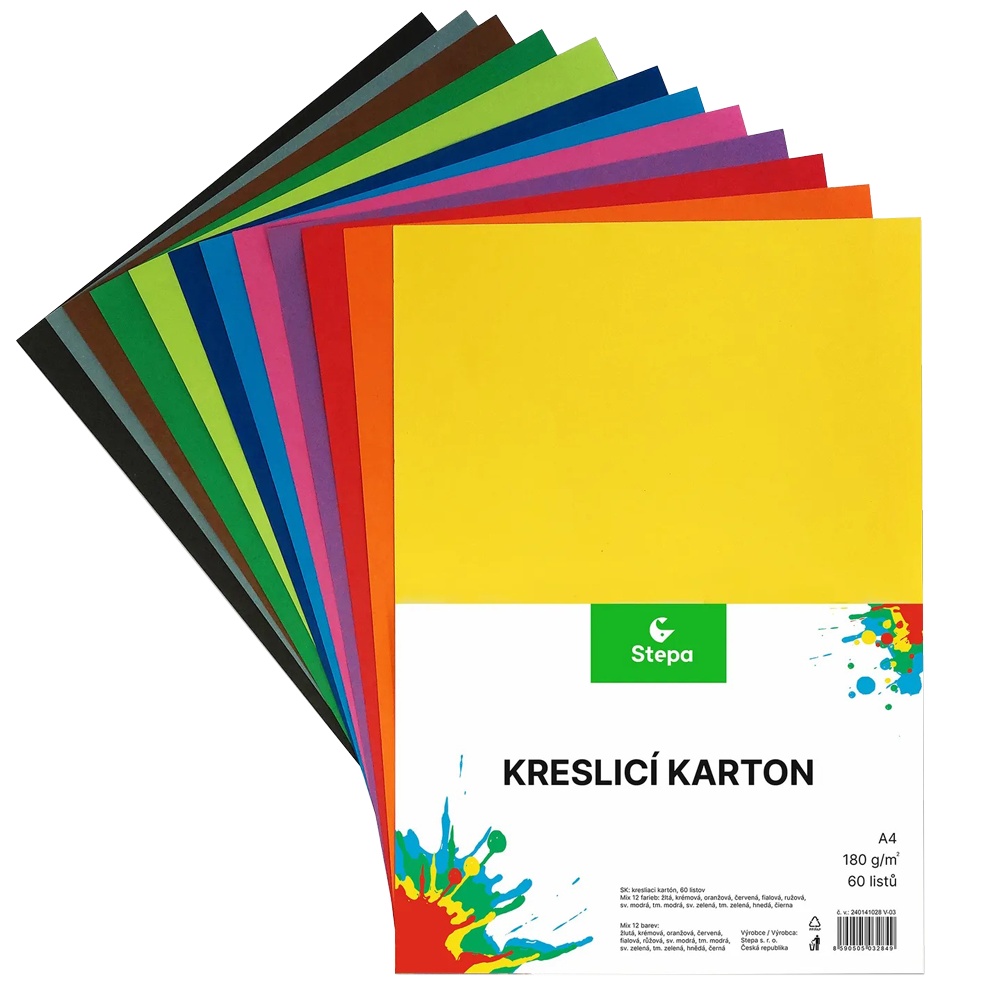 Náčrtník A3 5x12 barev 80g. 60 listů