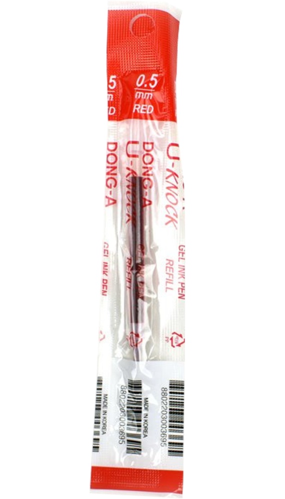 Náplň do propisky U-Knock červená 0.5mm
