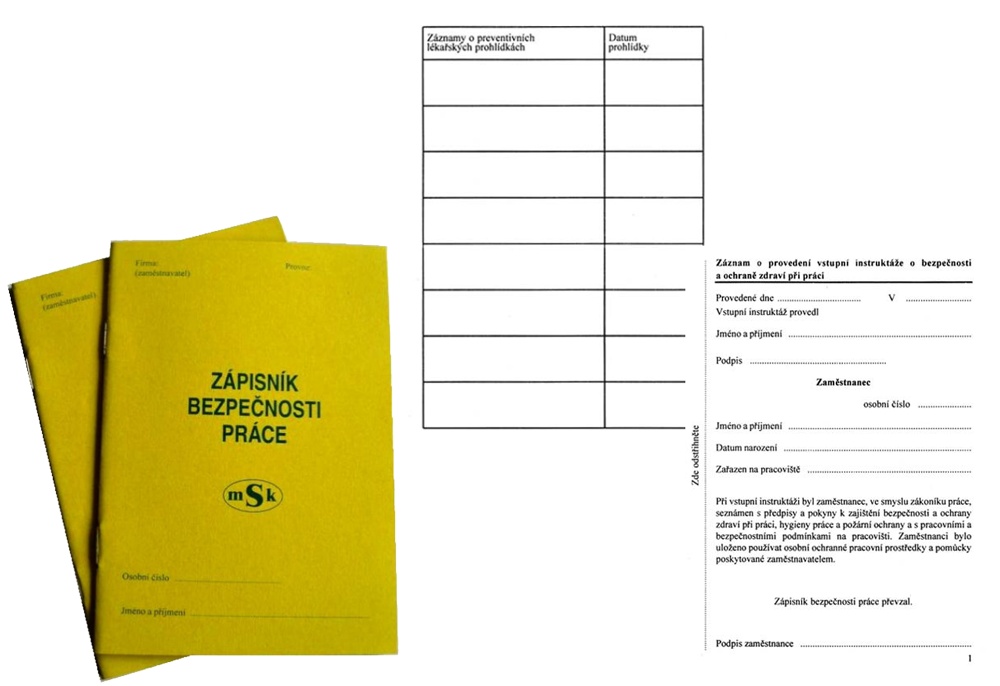 TP Zápisník bezpečnosti práce A6 215
