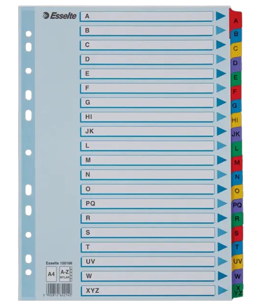 Rozdružovač A4 PP A-Z písmo 100166