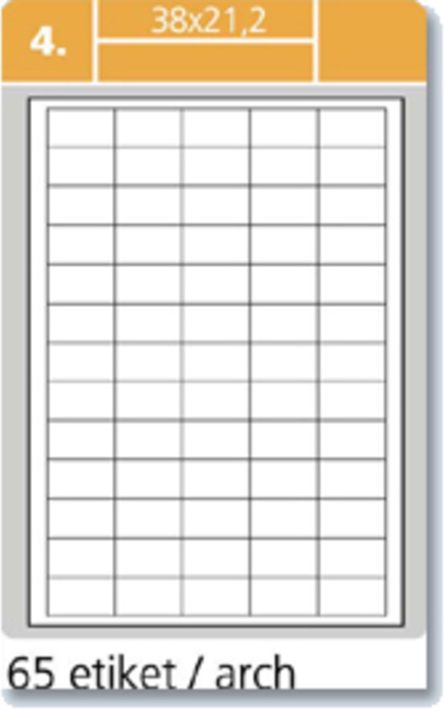 Samolepící etikety Laser 38x21.2 6500 etiket