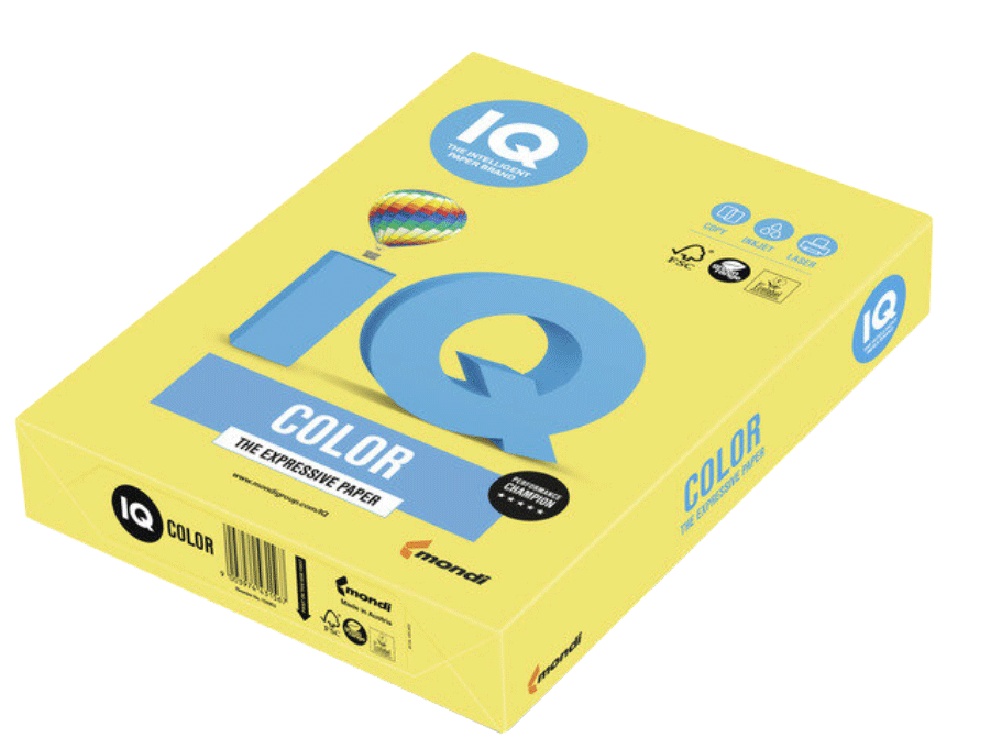 Barevný papír A4 80g.IQ žlutý 39 500 listů
