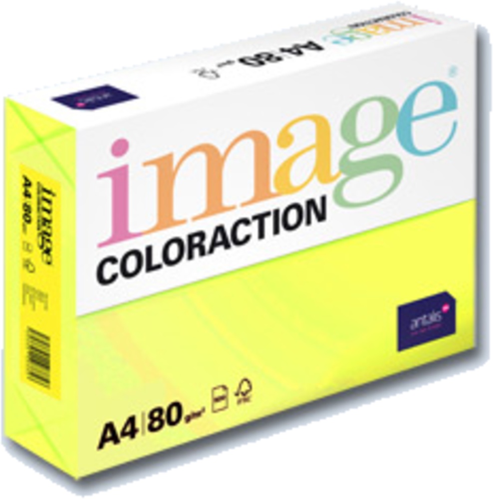 Barevný papír A4 80g.neonový žlutý 500 listů