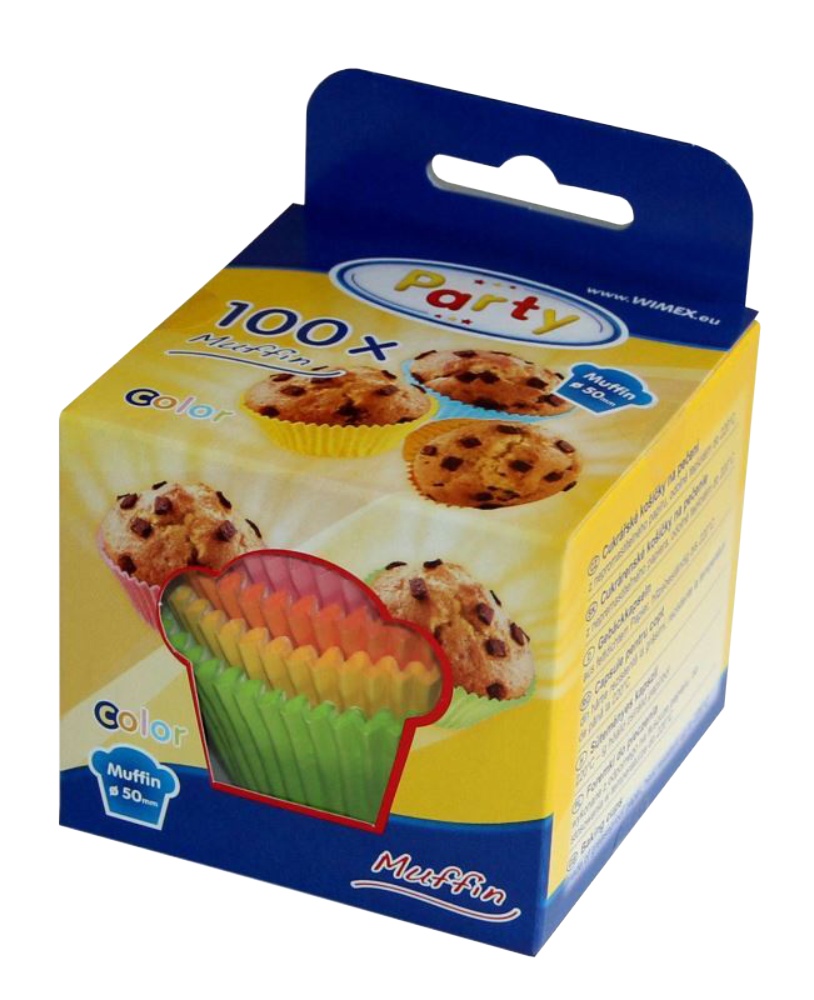 Cukrářské košíčky 35x20 barevné 100ks 65536