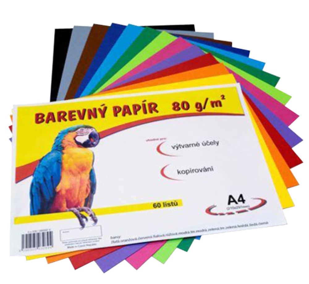 Náčrtník A4 5x12 barev 80g. 60 listů
