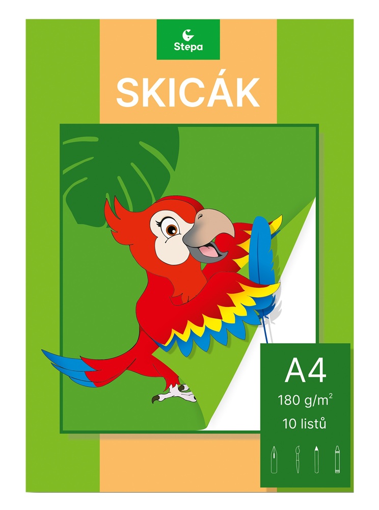 Kreslík A4 10listů /skicák/