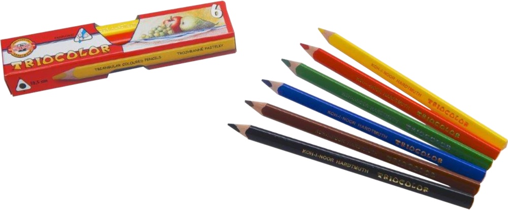 Pastelky 3151/ 6 lakované trojhranné