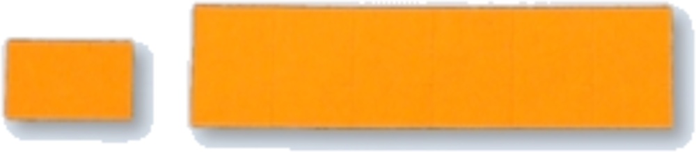 Samolepící etikety Contact 25x16 oranž. hranaté 1125 etiket