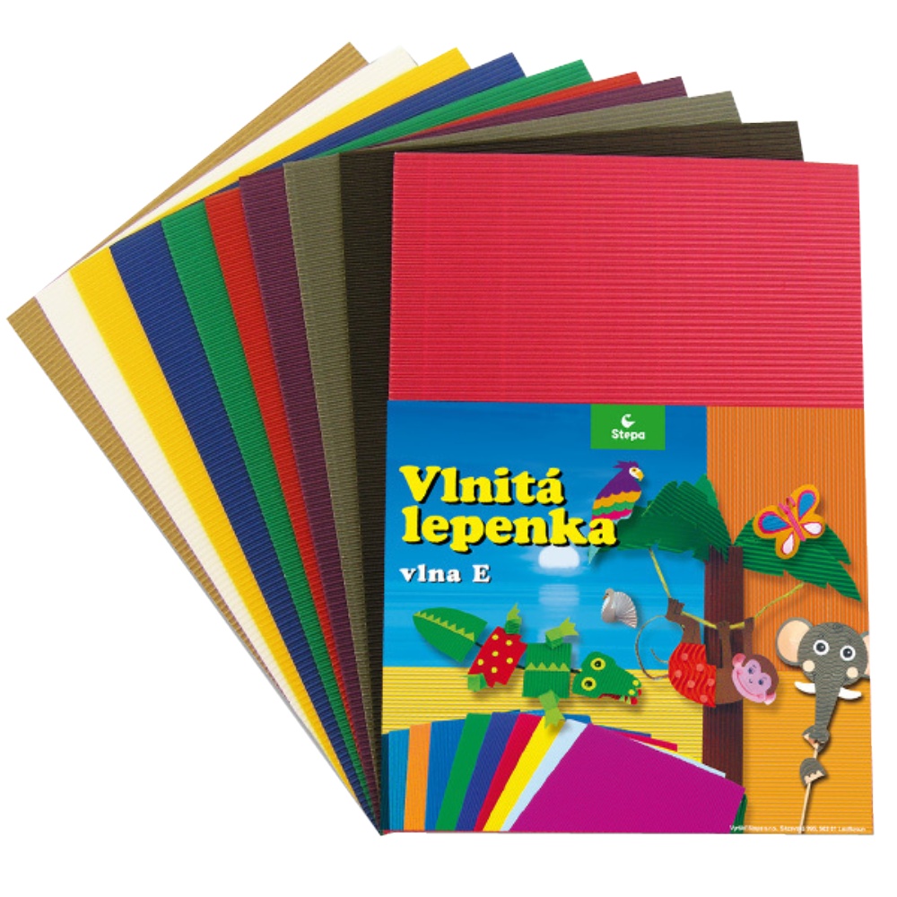 Papírová vlna E 245x345mm mix 10ks