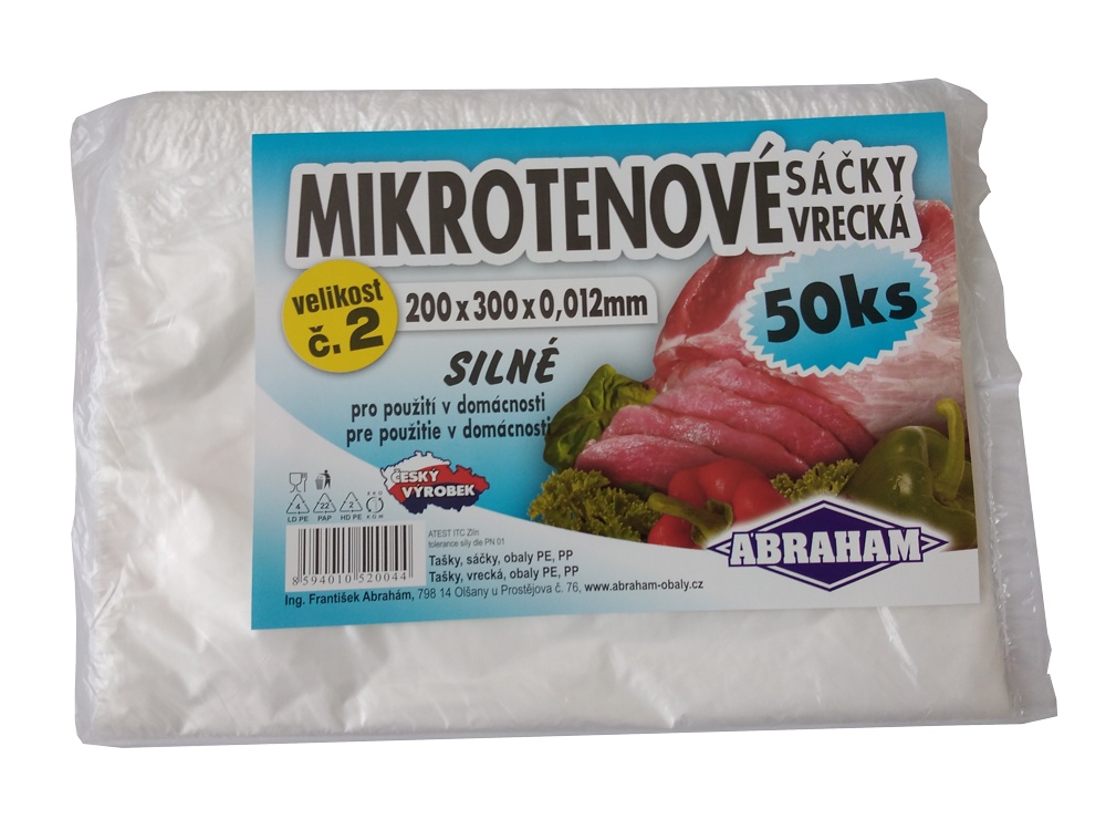 Sáčky mikrotenové 20x30cm/ 50ks 0.015mm