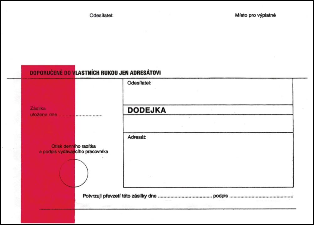 Obálka B6 dodejka červená obyčejná 125x176