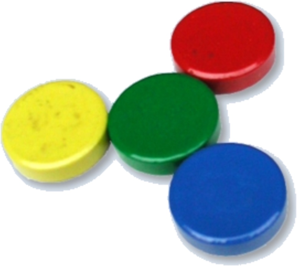 Magnet kulatý 20mm červený plast