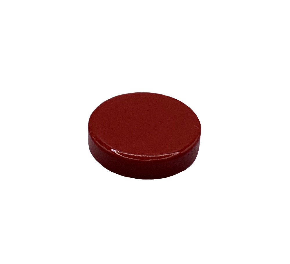 Magnet kulatý 20mm červený plast